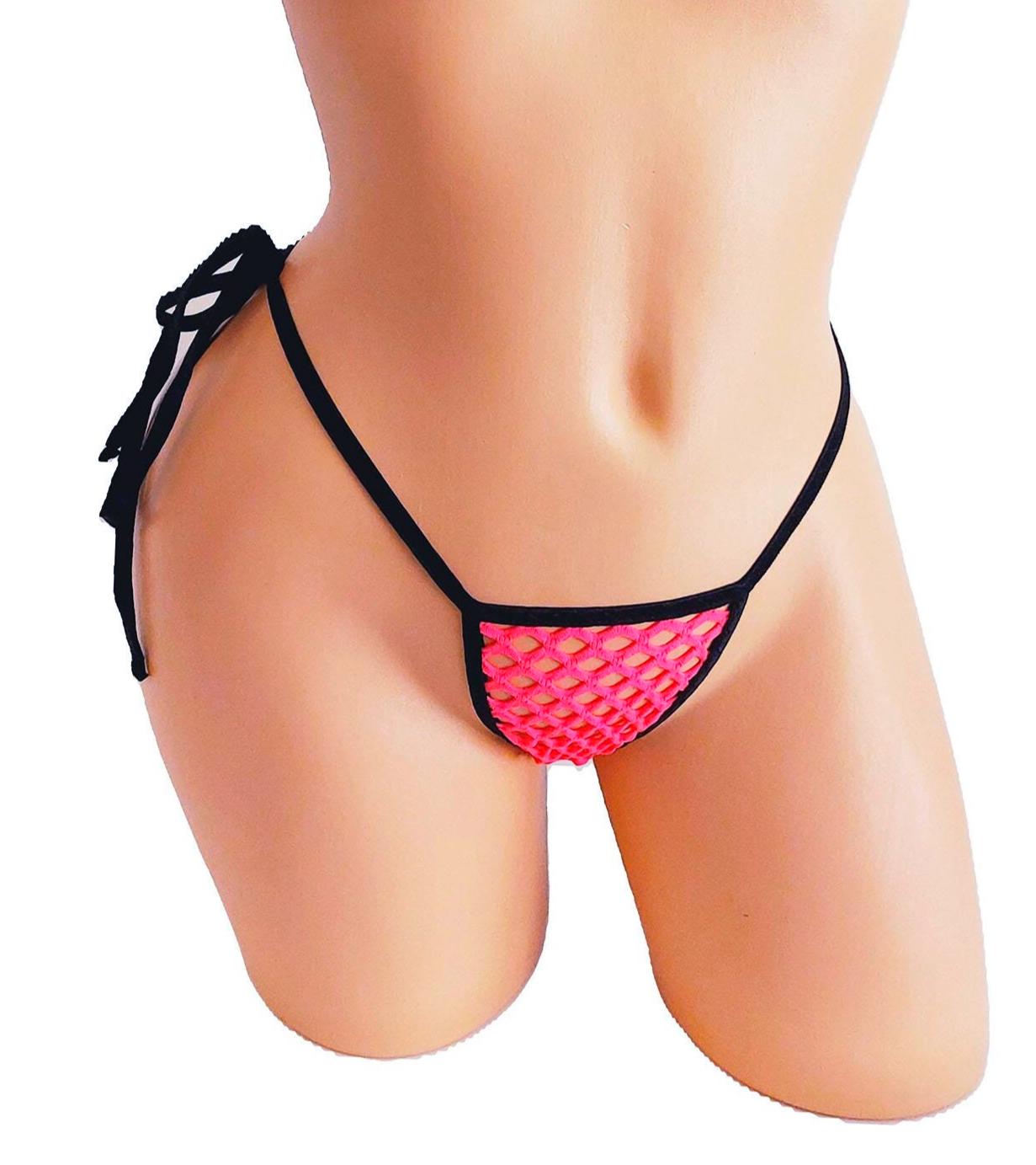 Fishnet G-String Thong: Sexy Rave Dancewear, Fully Lined