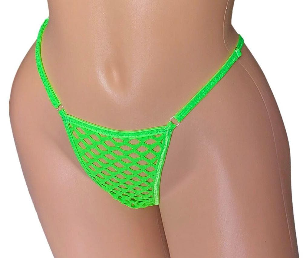 Fishnet Thong - adjustable waistband