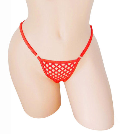 Adjustable Waistband Fishnet Thong: Rave Exotic Dancewear