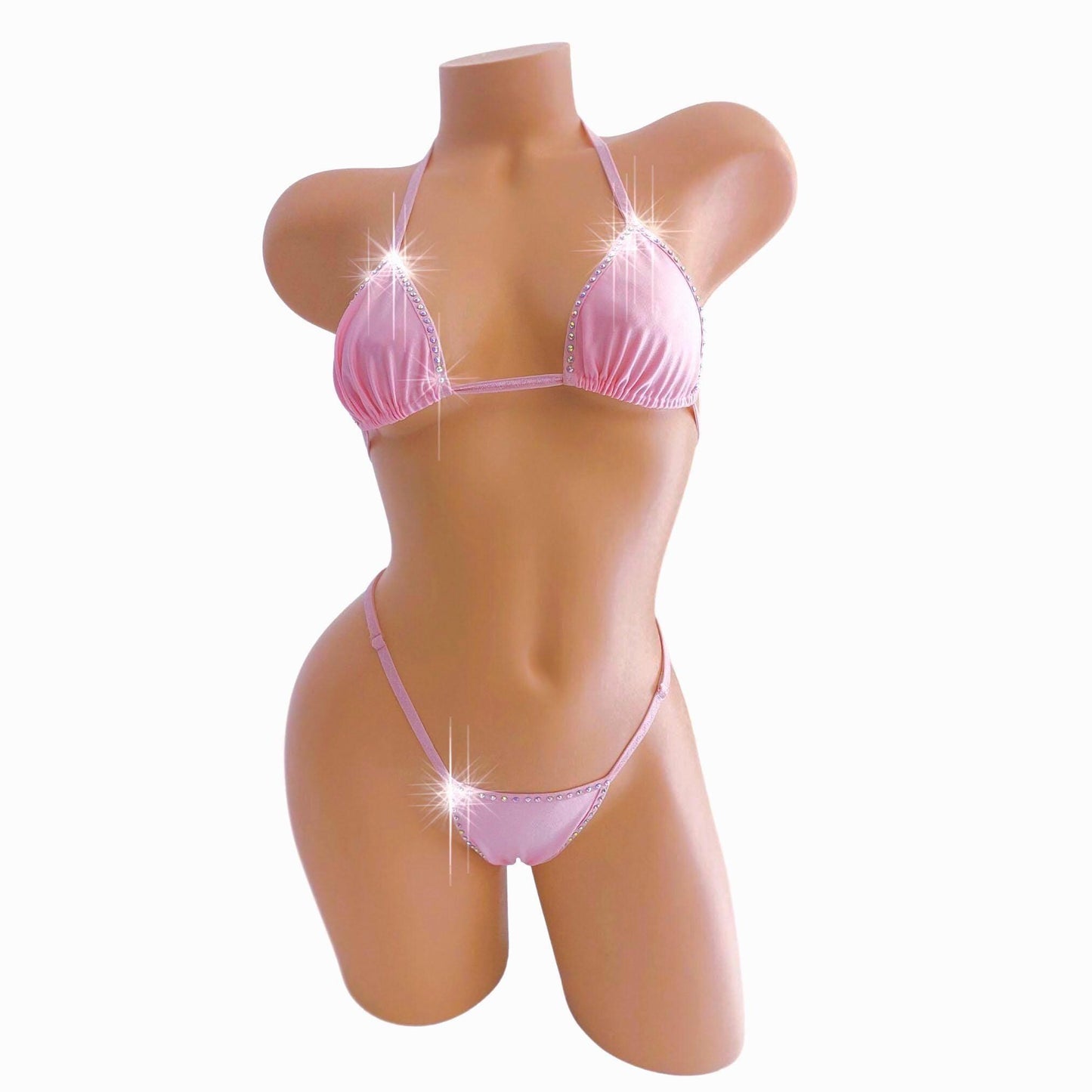 Rhinestone thong g-string Bikini Set - Dozens of colors