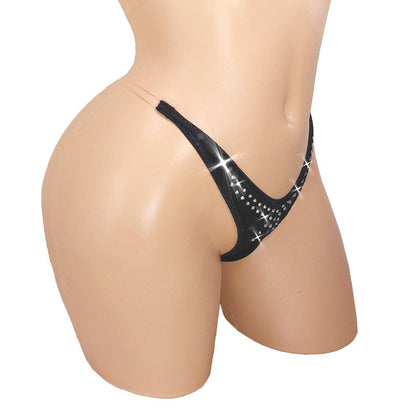 Clear elastic Rhinestone thong G-string  * Lots of Colors!  *  Sizes XS to XL