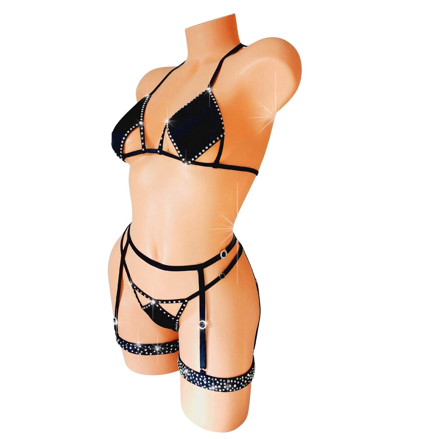 Start your Holiday season with our crystal Rhinestone 3 piece Set