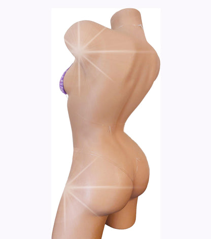 Invisible clear elastic Rhinestone bikini looks like you are wearing nothing!