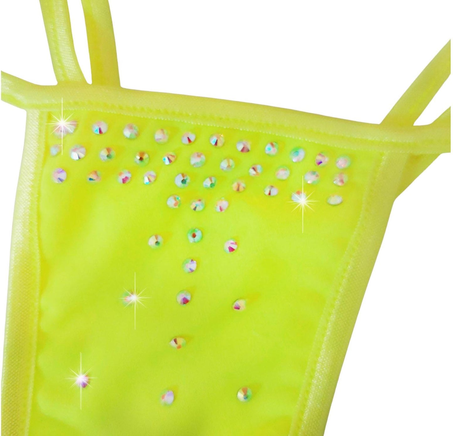 Gathered tie front Rhinestone Glow Party Bikini - Built for the Hustle
