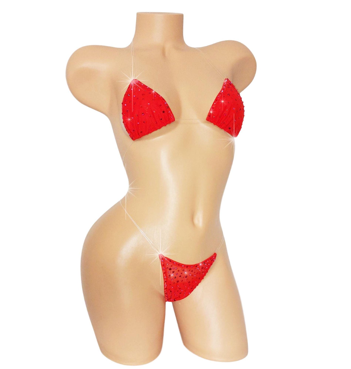Red Sparkle - covered in hand applied Rhinestones