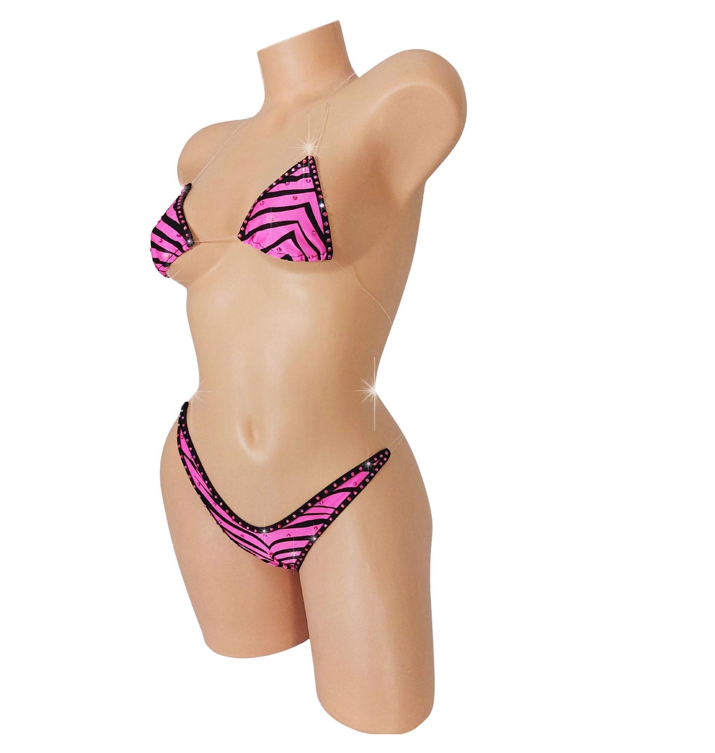 Pink Zebra clear transparent elastic - Looks like you are wearing nothing!