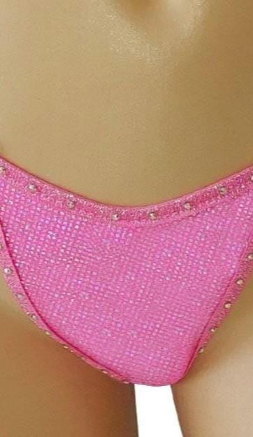 Hologram and Rhinestone G-String Bikini Set – Sparkle Rave Exotic Dance