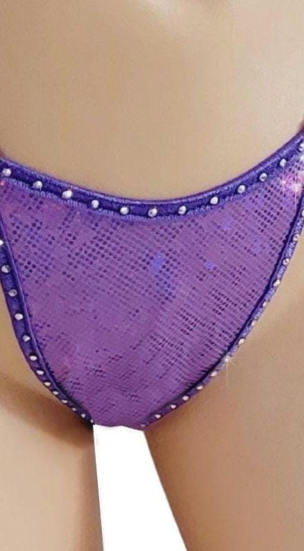 Hologram and Rhinestone G-String Bikini Set – Sparkle Rave Exotic Dance