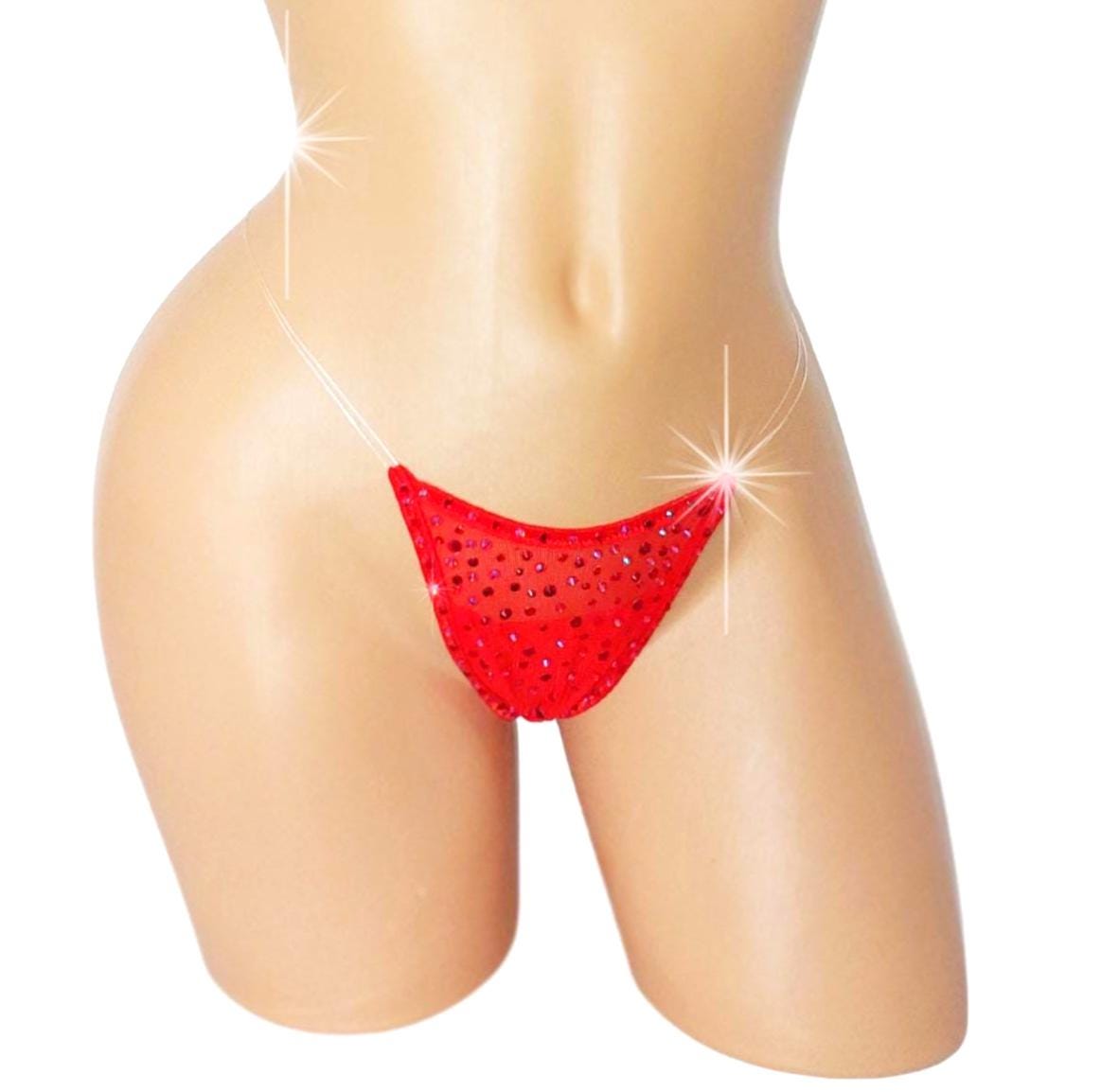 Extra Bedazzled Crystal Mesh Rhinestone bottoms: Exotic Dancewear