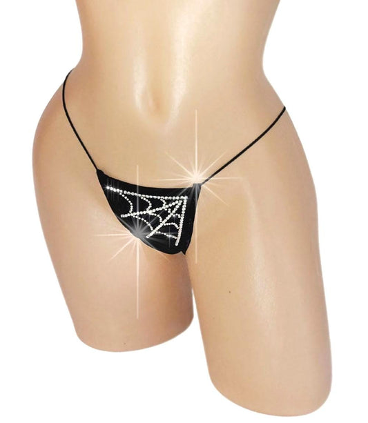 Sparkle Spiderweb thong - 2 colors - 5 sizes from XS to XL