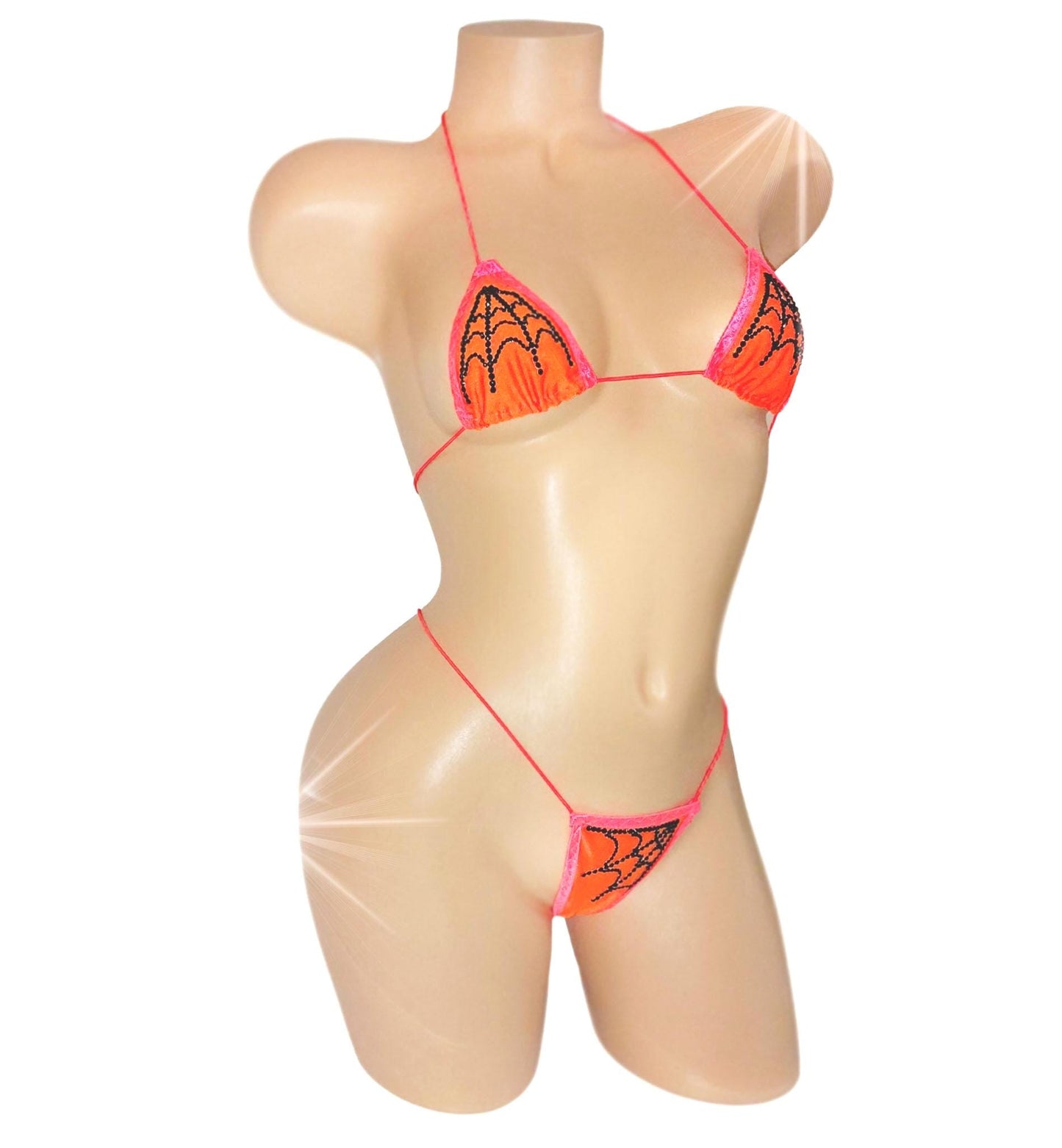 Sparkle Spiderweb thong - 2 colors - 5 sizes from XS to XL