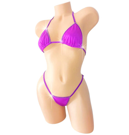 Rhinestone thong g-string Bikini Set - Dozens of colors