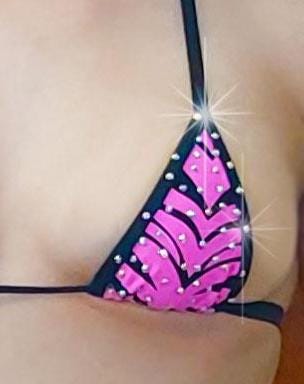 White or Pink Zebra Rhinestone Rave Set – Exotic Dancewear, Pole Dancing