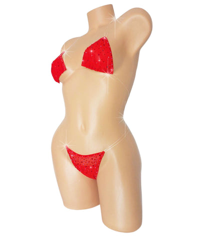 Red Sparkle - covered in hand applied Rhinestones