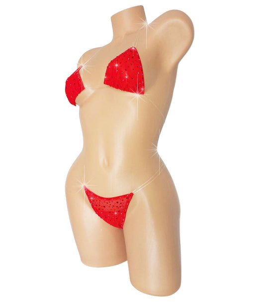 Red Sparkle - covered in hand applied Rhinestones