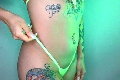 Adjustable Thong: Glow in Black Light Colors, Rave Wear