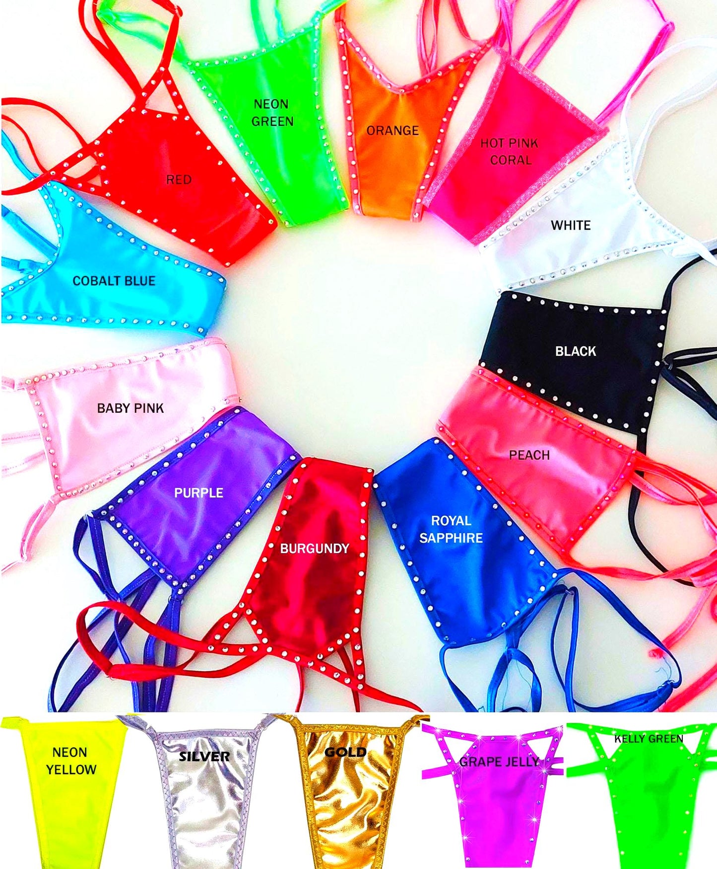 Adjustable Diamond G-string thong - XS to XL