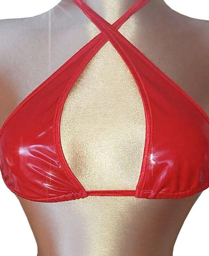 Vinyl Wet Look Halter top - 7 colors!