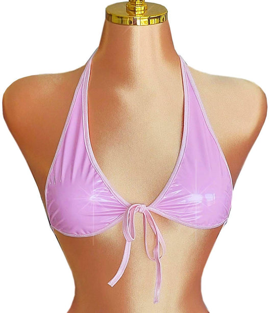 Vinyl Wet Look Halter top - 7 colors!