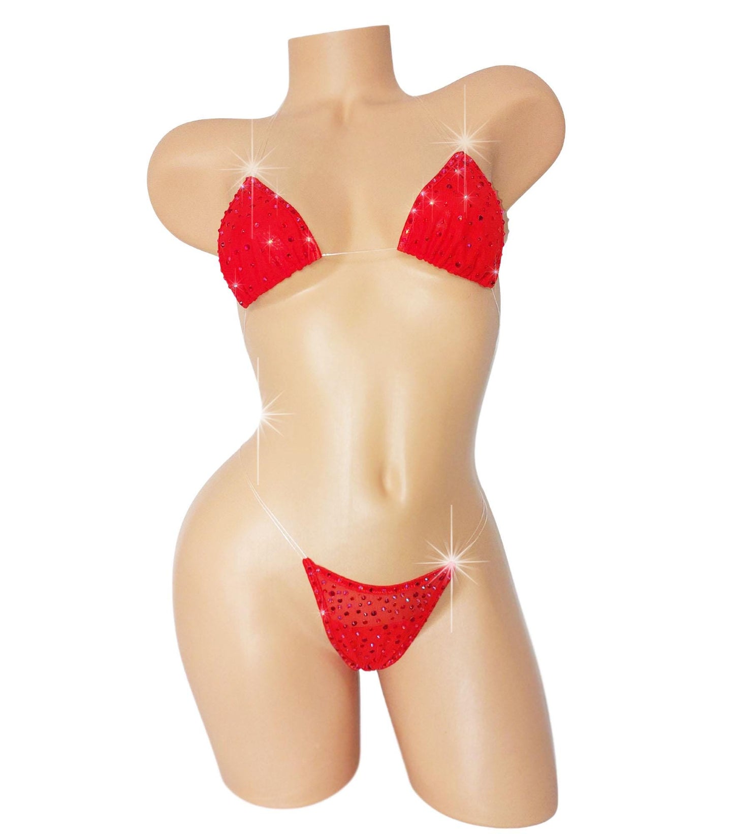 Red Sparkle - covered in hand applied Rhinestones