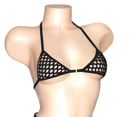 Fluffy Fishnet top * Adjustable ties * 9 colors including Glow Rave