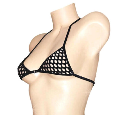 Fluffy Fishnet top * Adjustable ties * 9 colors including Glow Rave