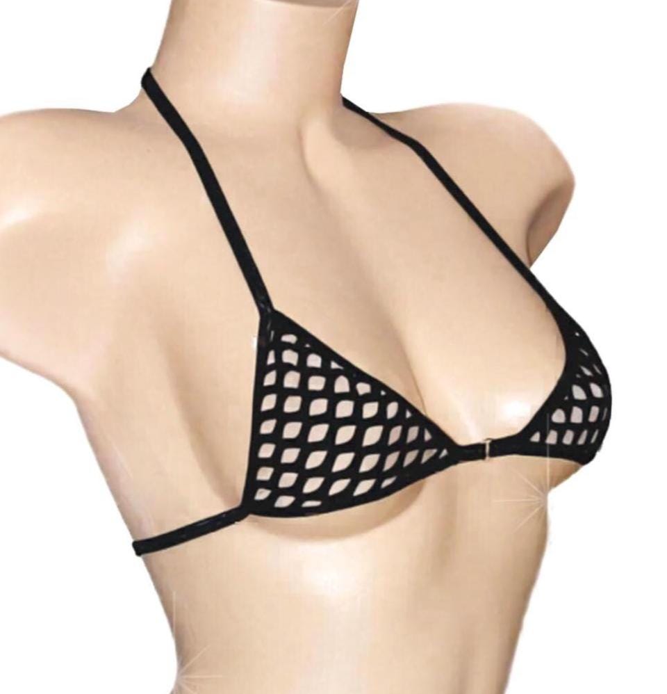 Fluffy Fishnet top * Adjustable ties * 9 colors including Glow Rave