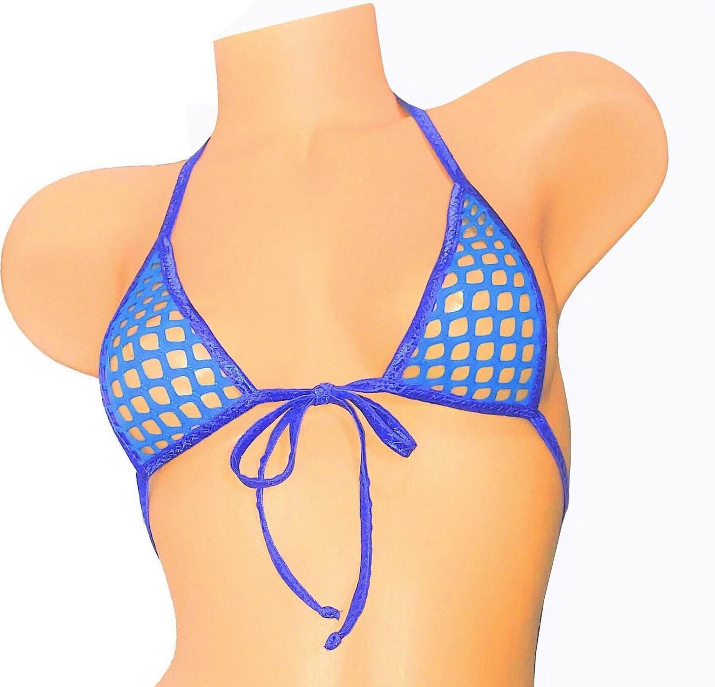Fishnet Micro Halter top -  many Rave Glow Colors