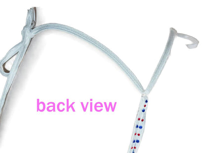 Tie side 4th of July Flag bedazzled rhinestone bikini thong g-string