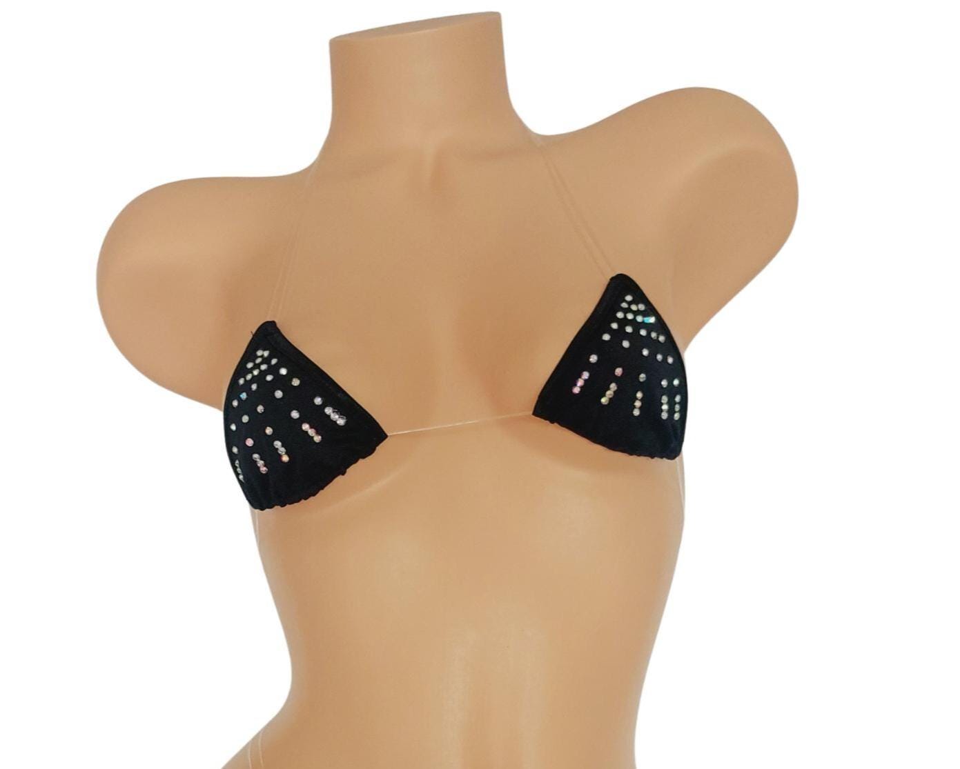 Rhinestone Top - clear elastic - Tons of colors!
