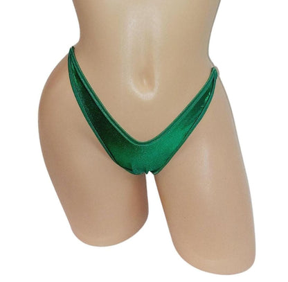 Hologram Thongs: Adjustable waistband clear Elastic, Exotic Dancewear