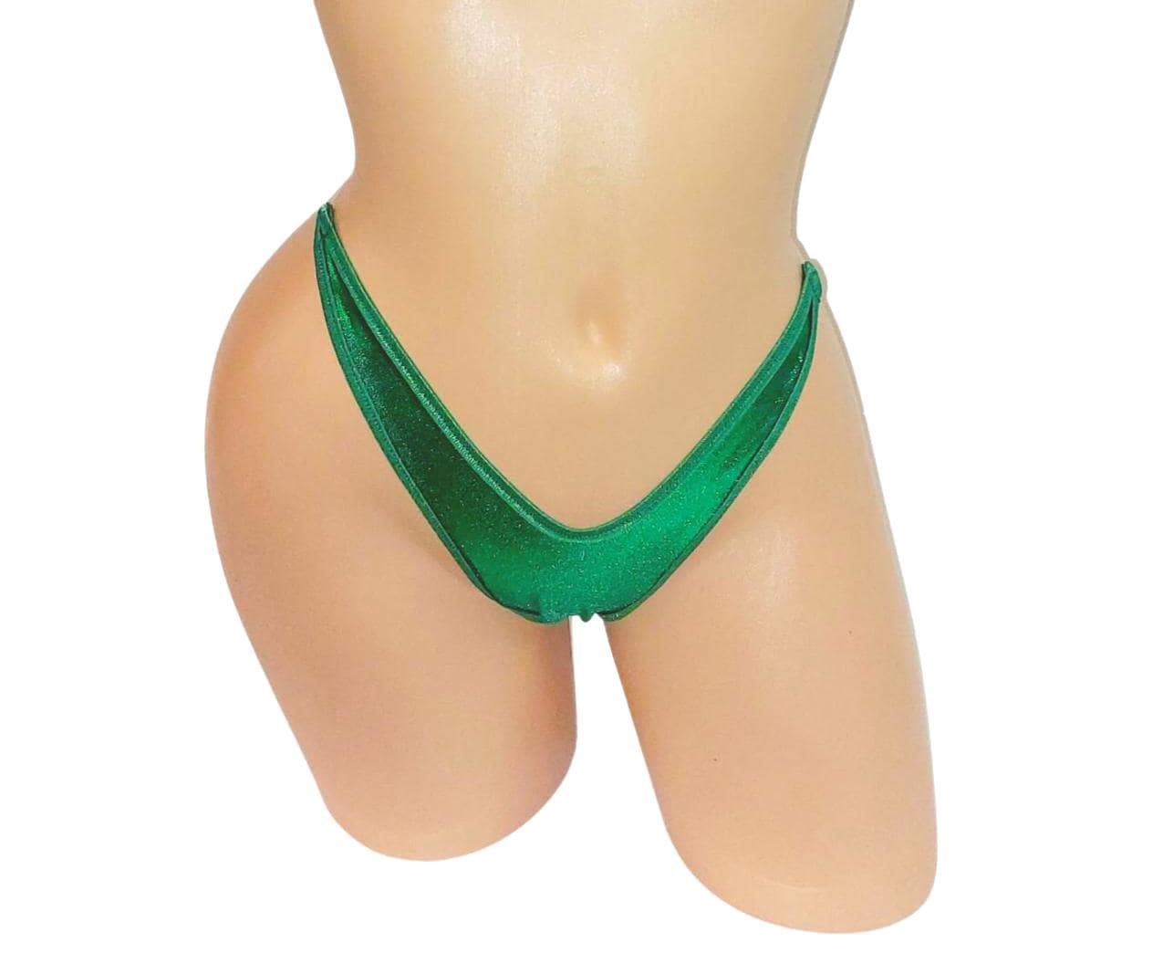 Hologram Thong: Adjustable Clear Elastic, Adjustable Straps - Exotic Dancewear