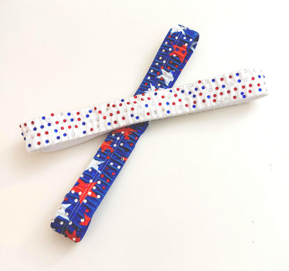 FLAG 4th of July RHINESTONE GARTERS - Red, White & Blue