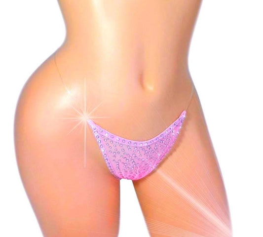 Extra Bedazzled Crystal Mesh Rhinestone bottoms: Exotic Dancewear