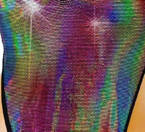 Bedazzled Brazil Back Bikini set - 6 HOLOGRAM colors - Adjustable waist straps