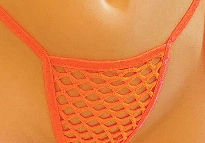 NEW COLOR! Rave Festival Exotic Dancewear Fluffy Fishnet Bikini halter set -