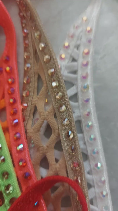Bedazzled Rhinestone Fishnet halter top - 5 sizes - 9 colors