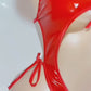 NEW WET LOOK Red PVC Vinyl all Adjustable straps One Piece - Snatch that waist! - stripper outfits pole exotic dancewear