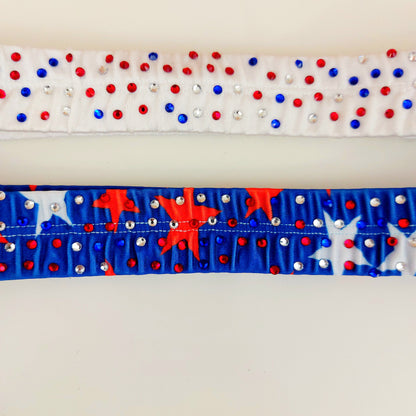 New 4th of July Red, White & Blue Flag leg Garters