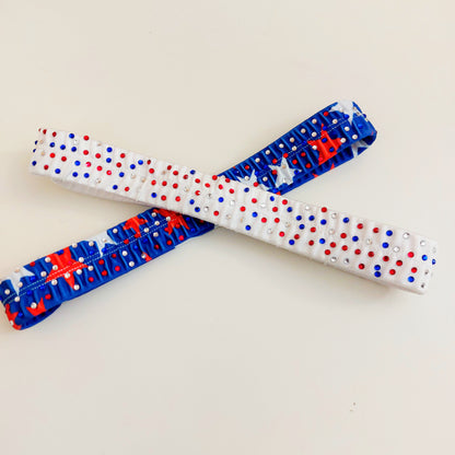 New 4th of July Red, White & Blue Flag leg Garters