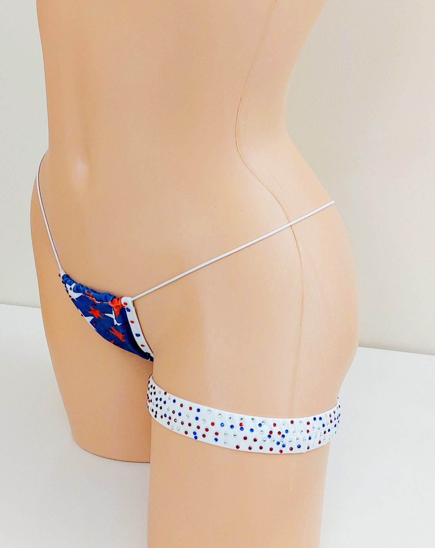 New 4th of July Red, White & Blue Flag leg Garters