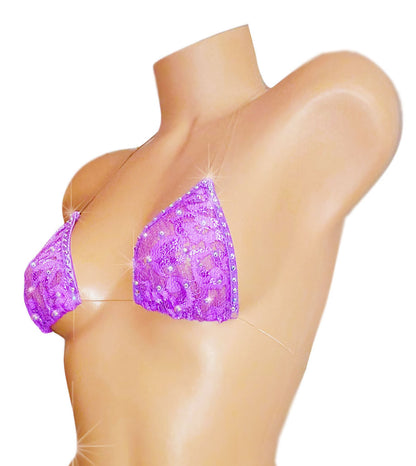 New Style Invisible clear elastic Rhinestone bikini looks like you are wearing nothing!