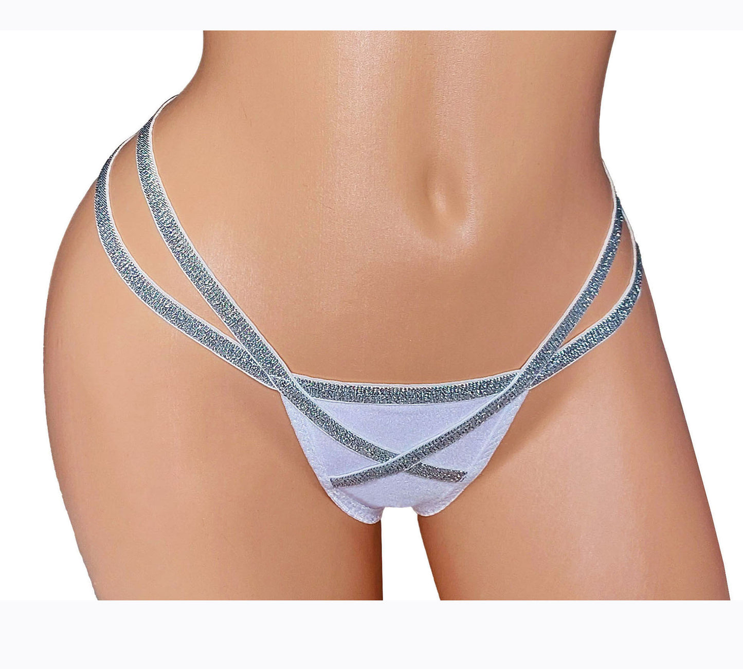 Wedding or Bridal - Works with all cup sizes: Sexy wrap top & Thong~ Great for Bachelorette or EDM Rave