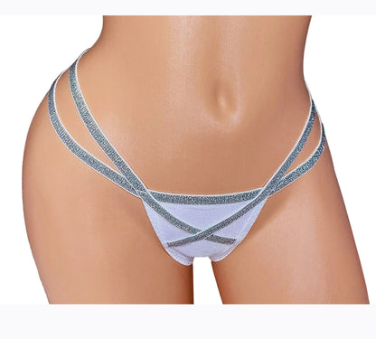 Wedding or Bridal - Works with all cup sizes: Sexy wrap top & Thong~ Great for Bachelorette or EDM Rave