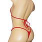 Sexy Shiny red hologram Adjustable Thong Bikini ~ 5 Cup sizes and Adjustable Thong! Cute Stripper & Rave outfits and Exotic dancer wear