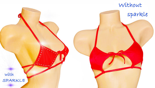 Strappy wraparound crop top in 6 colors! Cute sexy Stripper & Rave outfits and Exotic dancer wear