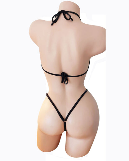 The MARYJANE* Rhinestone one piece Thong Bikini - 12 colors available - All straps adjustable