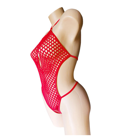 Fishnet One piece thong bodysuit Leotard* Stripper outfits Pole Dance Exotic Dancewear Rave