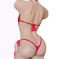 RED Adjustable one-piece adjustable ties*AA cups to DD cups. Whale Tail style thong back! Stripper outfits pole dance exotic dancer rave festival